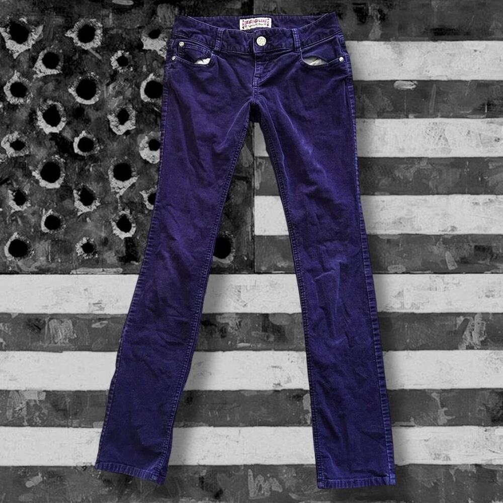 RARE find true vintage super low rise purple corduroy jeans